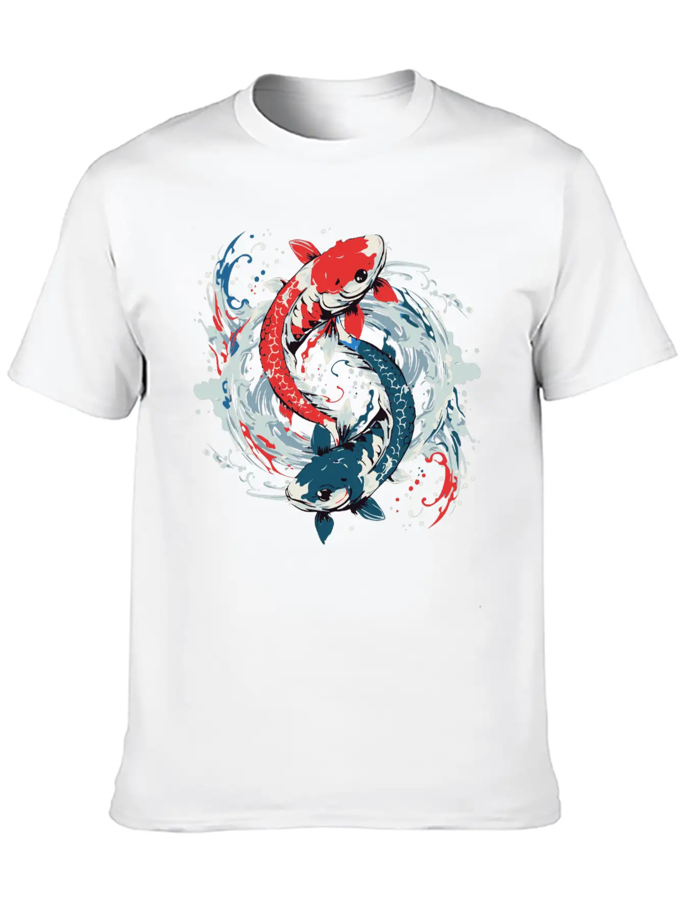 Balance Themed T Shirt Design Creator With Fish Essential Cotton Tee For Daily Outfits – Unisex Style