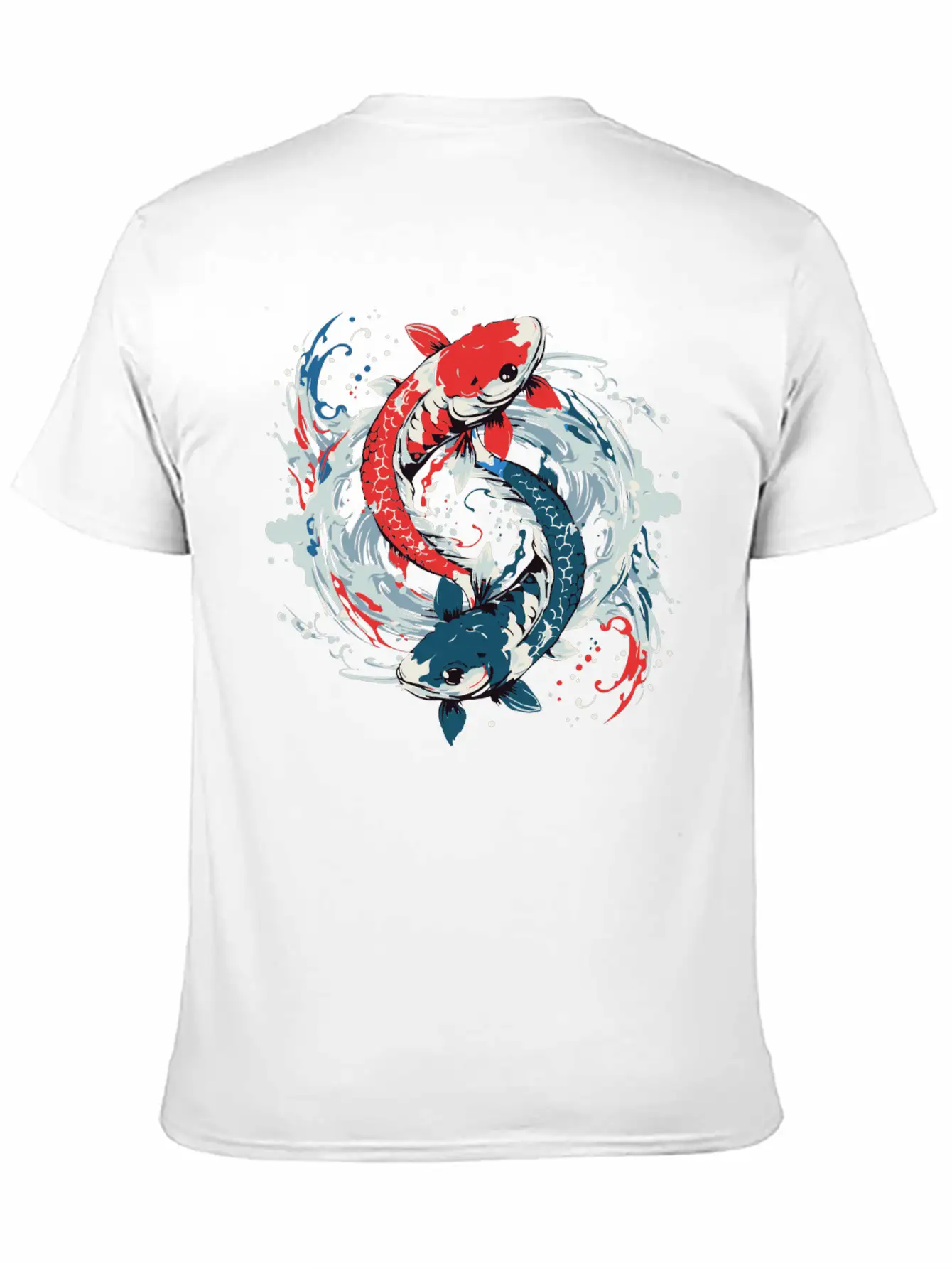 Balance Themed T Shirt Design Creator With Fish Essential Cotton Tee For Daily Outfits – Unisex Style
