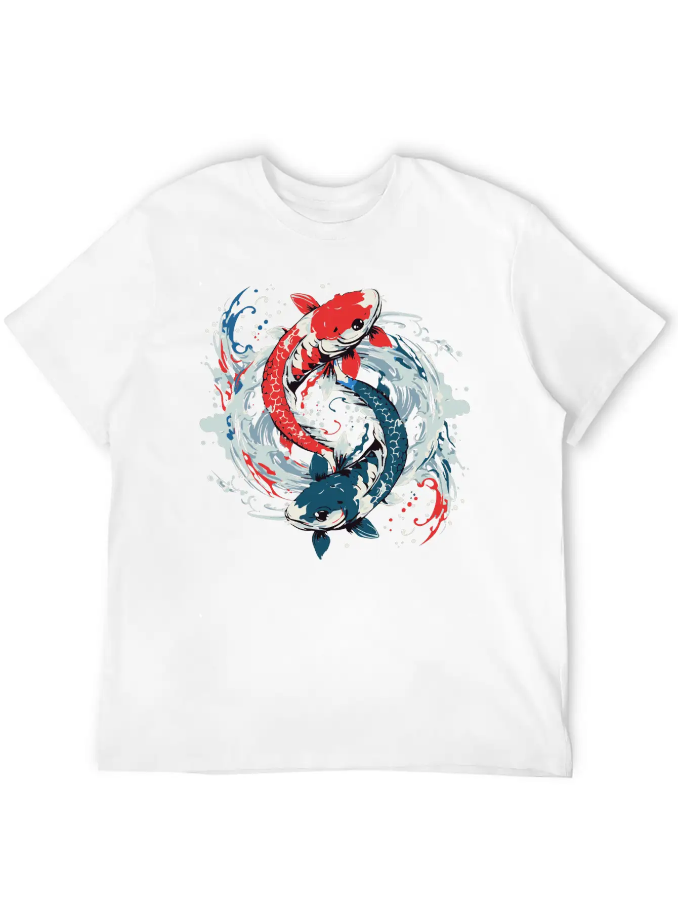 Balance Themed T Shirt Design Creator With Fish Essential Cotton Tee For Daily Outfits – Unisex Style