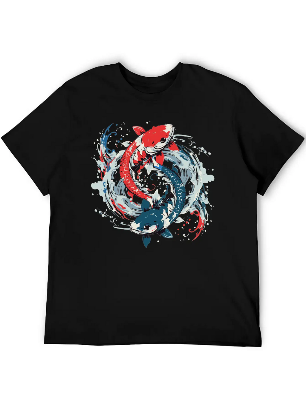 Balance Themed T Shirt Design Creator With Fish Essential Cotton Tee For Daily Outfits – Unisex Style
