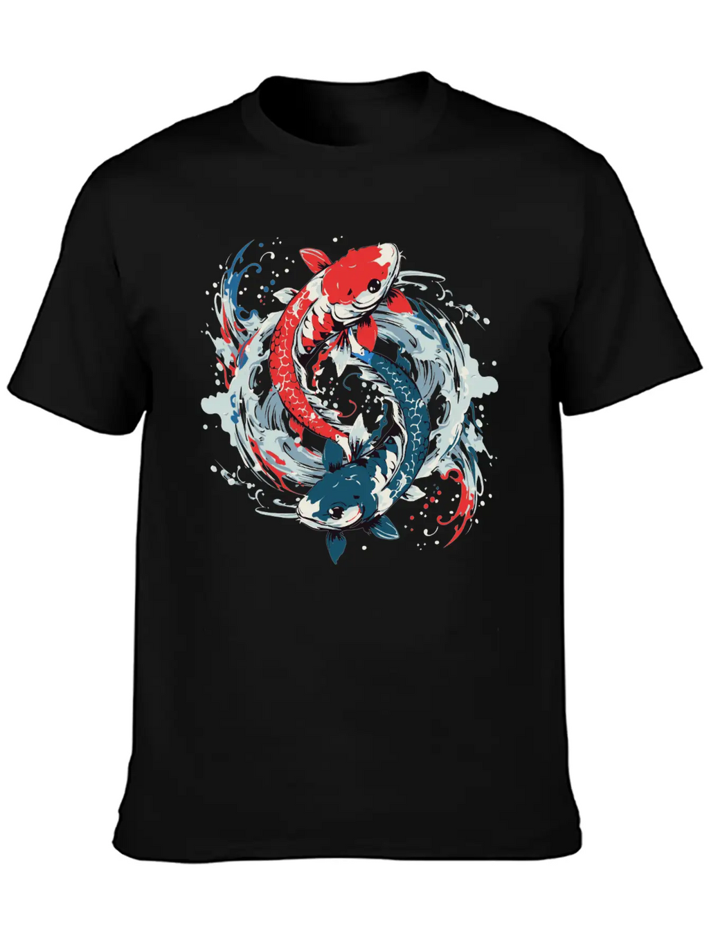 Balance Themed T Shirt Design Creator With Fish Essential Cotton Tee For Daily Outfits – Unisex Style