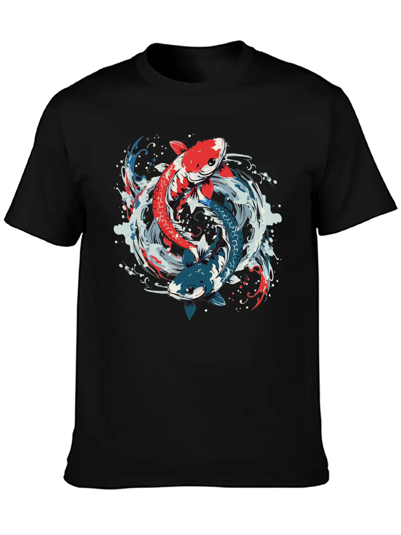 Balance Themed T Shirt Design Creator With Fish Essential Cotton Tee For Daily Outfits – Unisex Style