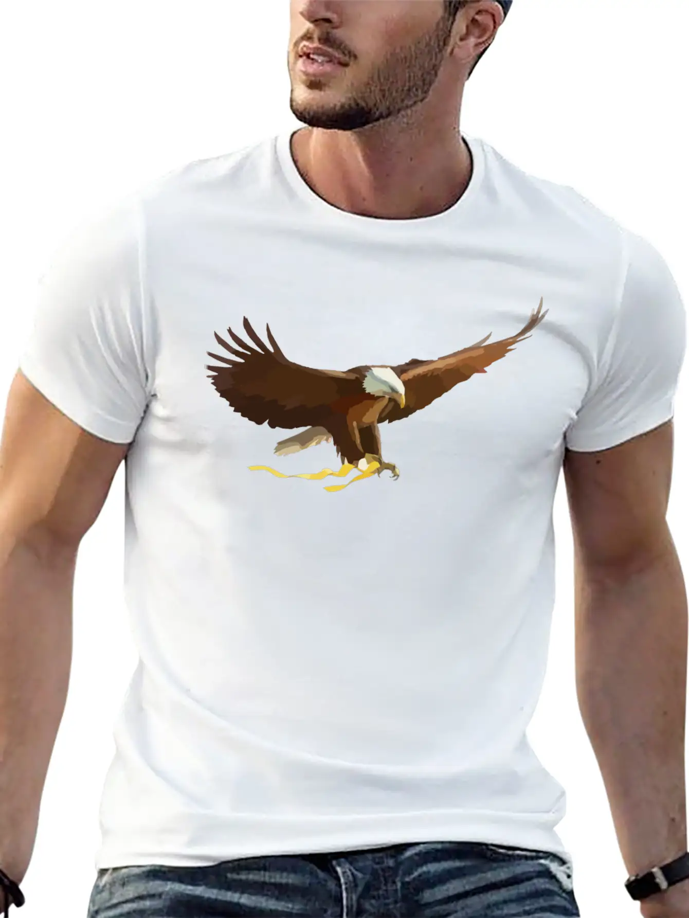Bald-eagle-297517.png Stylish Everyday T-Shirt – Unisex Basic Cotton Tee