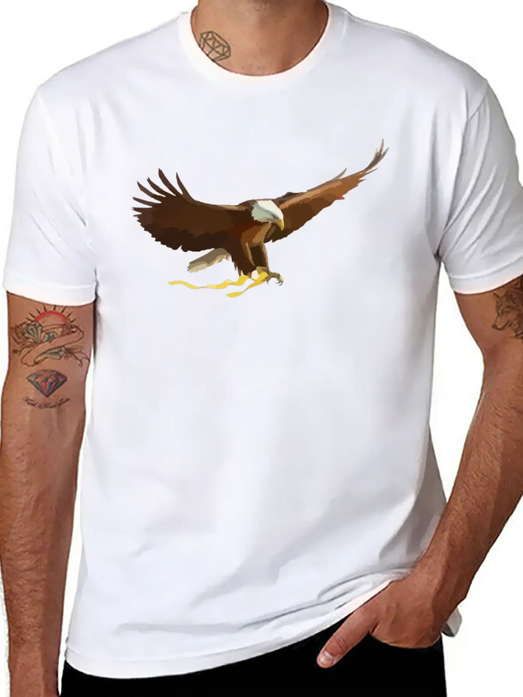 Bald-eagle-297517.png Stylish Everyday T-Shirt – Unisex Basic Cotton Tee
