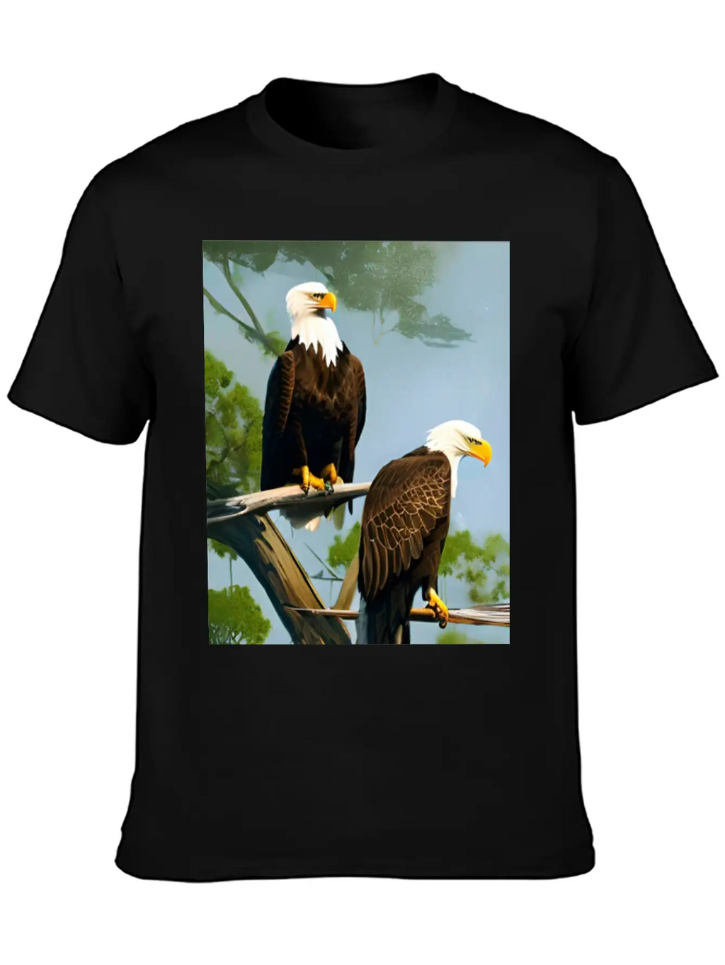 Bald Eagles Breathable Graphic T-Shirt – Perfect For Casual Days