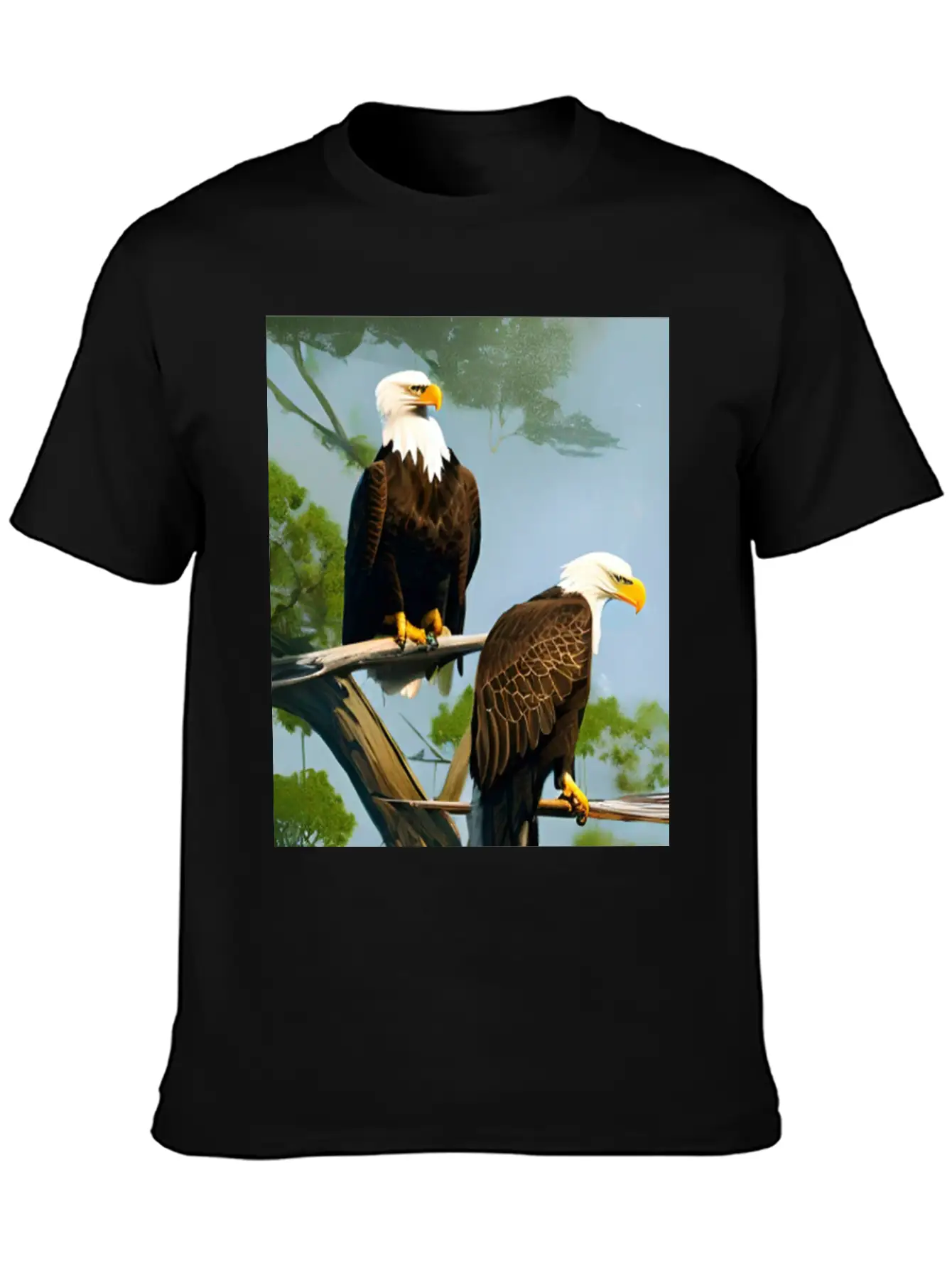Bald Eagles Breathable Graphic T-Shirt – Perfect For Casual Days