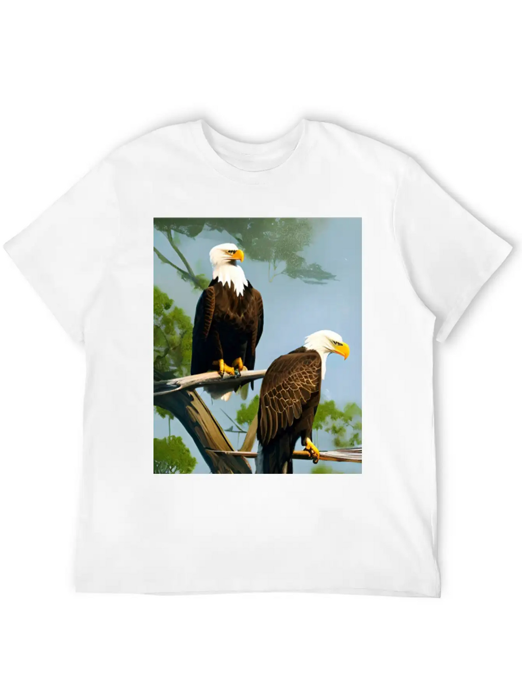 Bald Eagles Breathable Graphic T-Shirt – Perfect For Casual Days