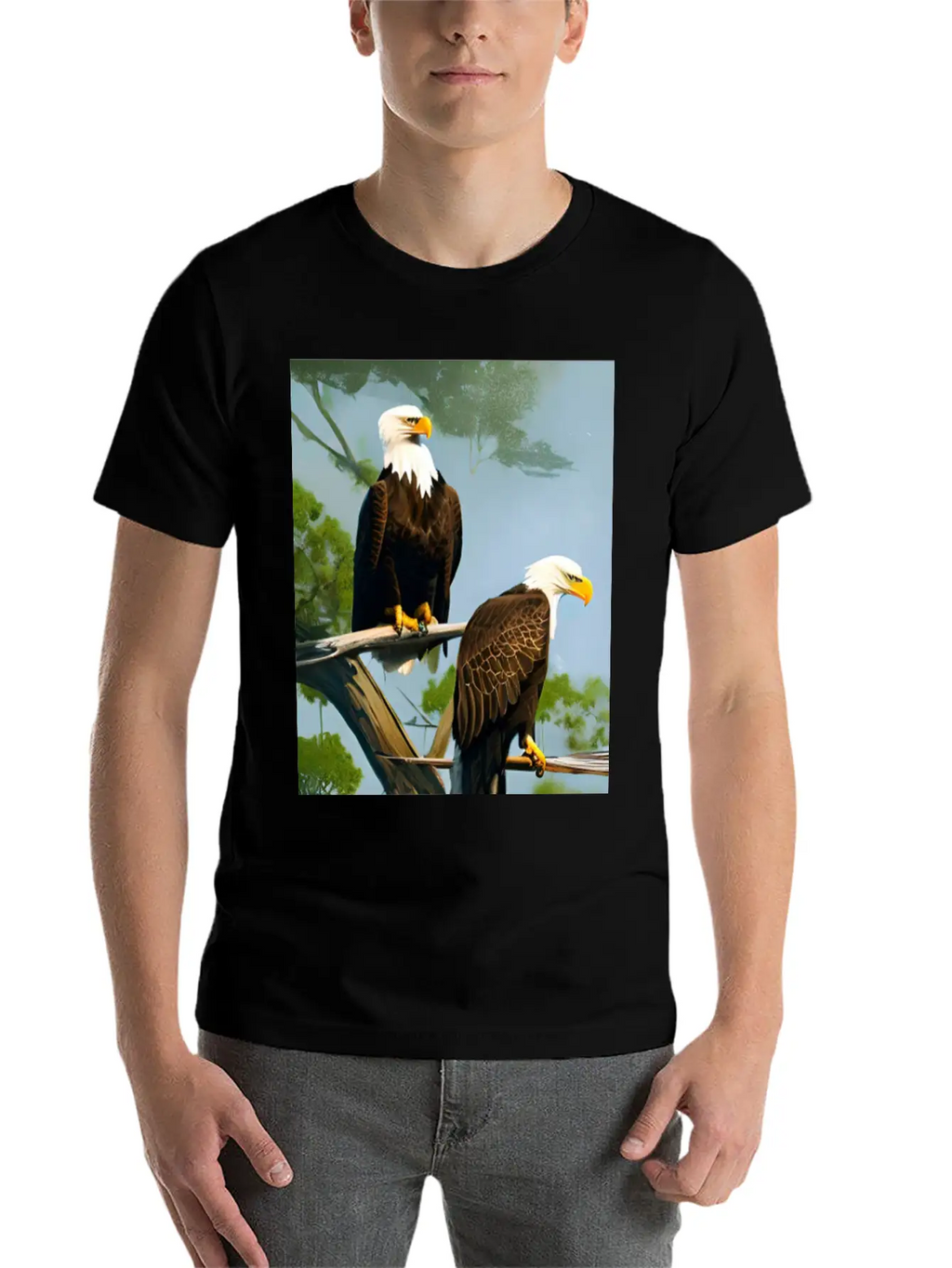 Bald Eagles Breathable Graphic T-Shirt – Perfect For Casual Days