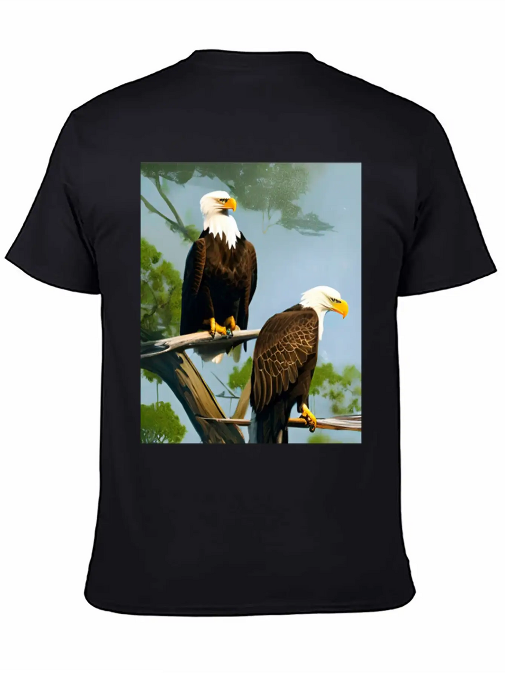 Bald Eagles Breathable Graphic T-Shirt – Perfect For Casual Days