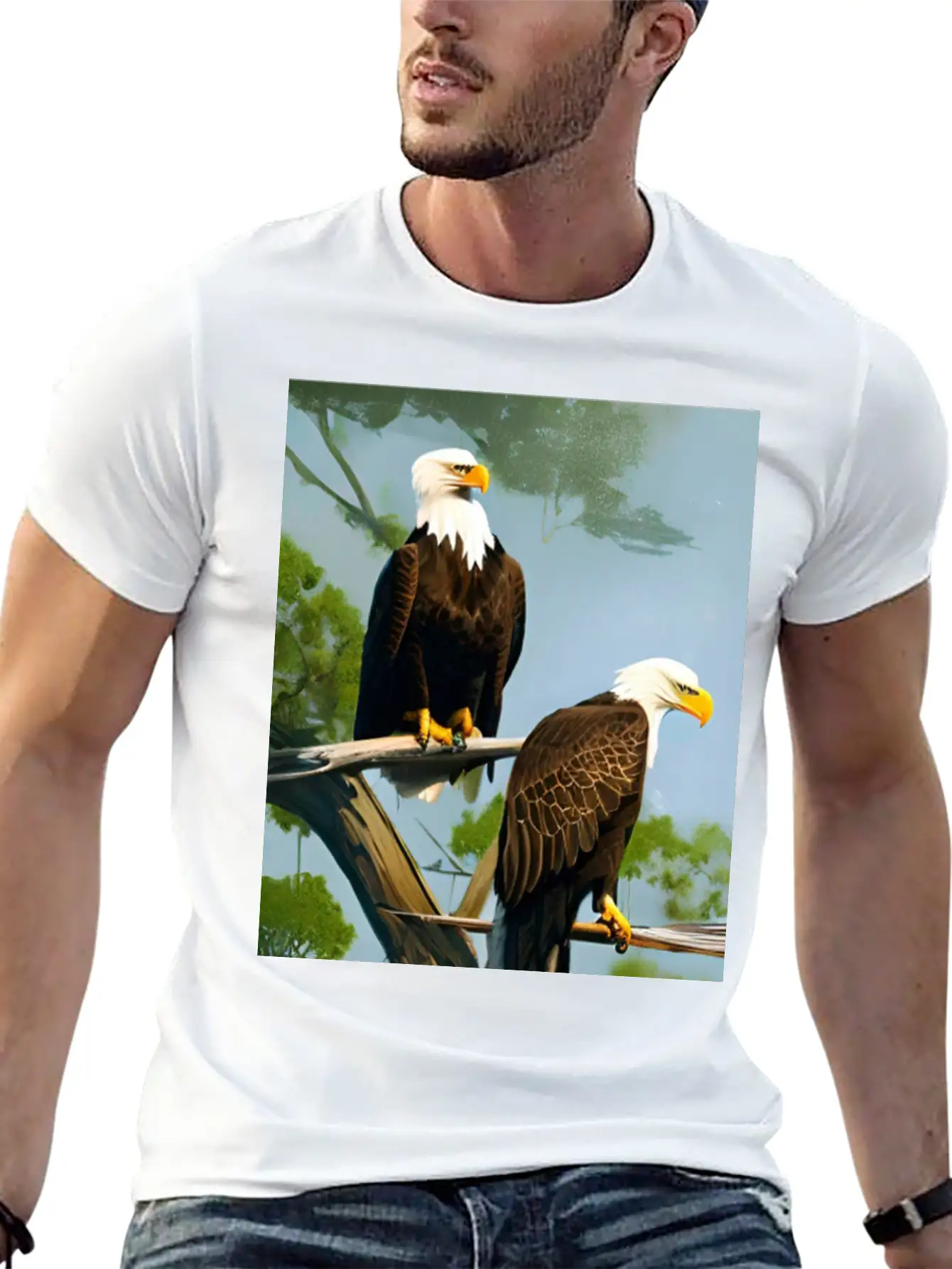 Bald Eagles Breathable Graphic T-Shirt – Perfect For Casual Days