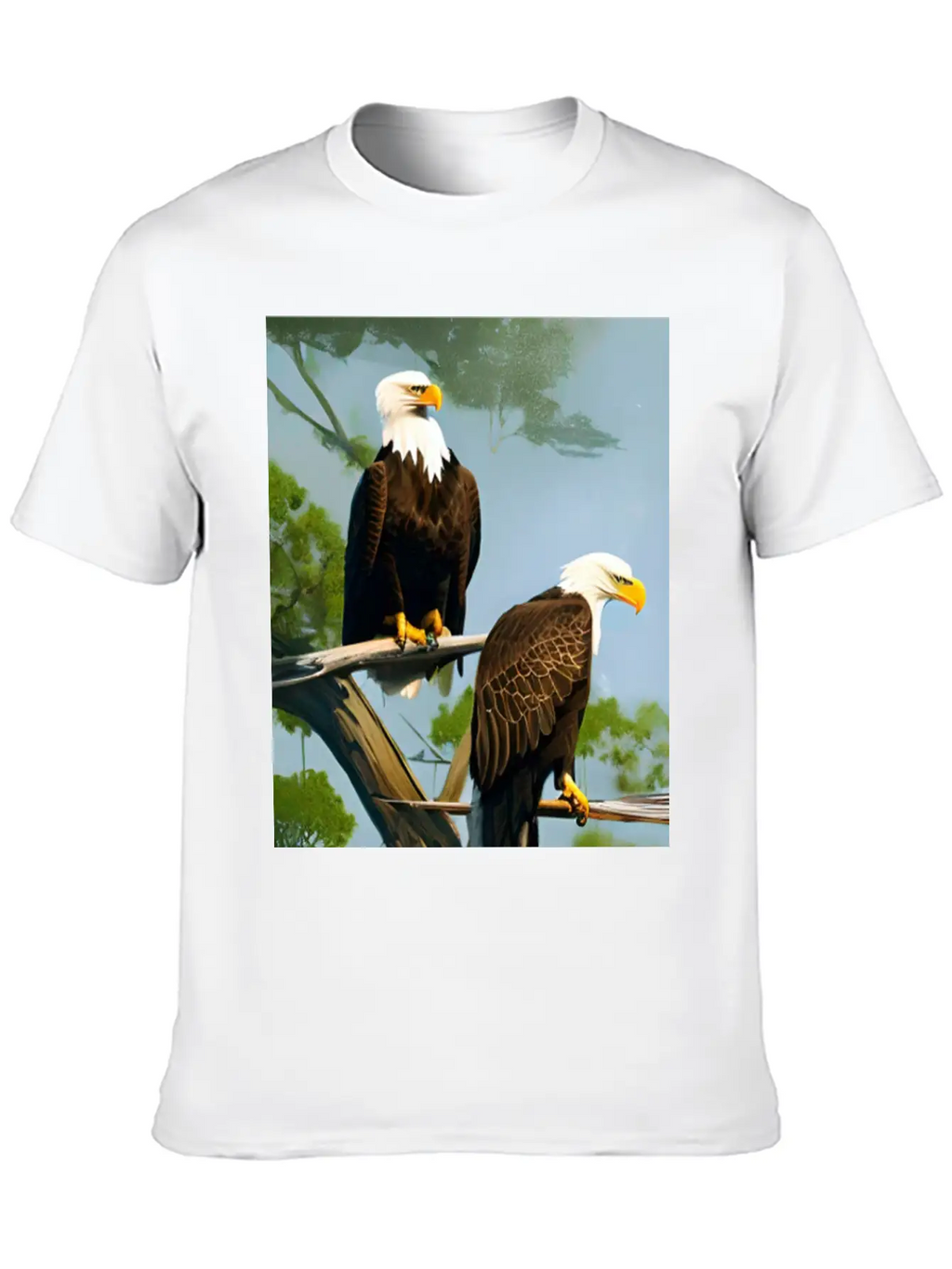 Bald Eagles Breathable Graphic T-Shirt – Perfect For Casual Days