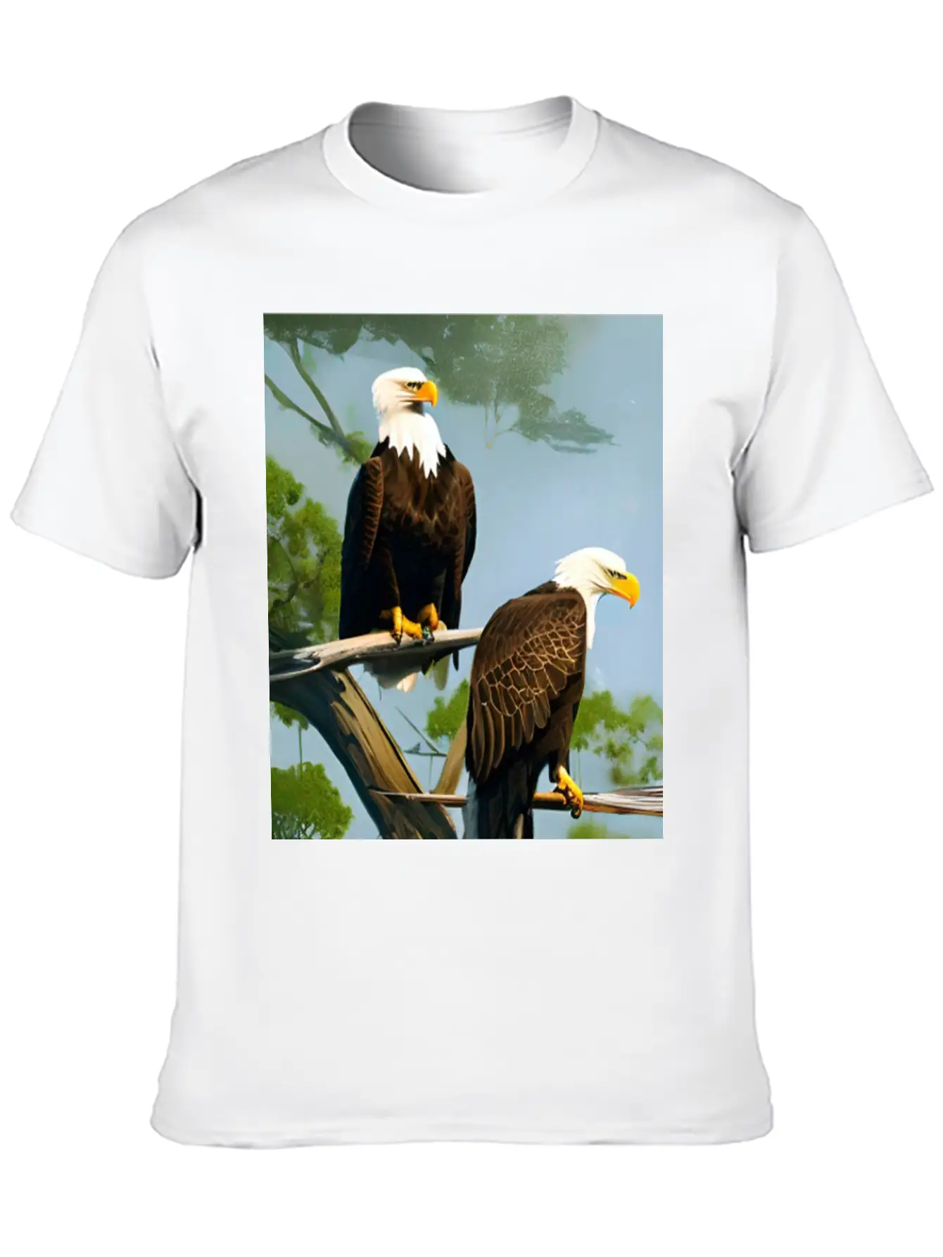 Bald Eagles Breathable Graphic T-Shirt – Perfect For Casual Days