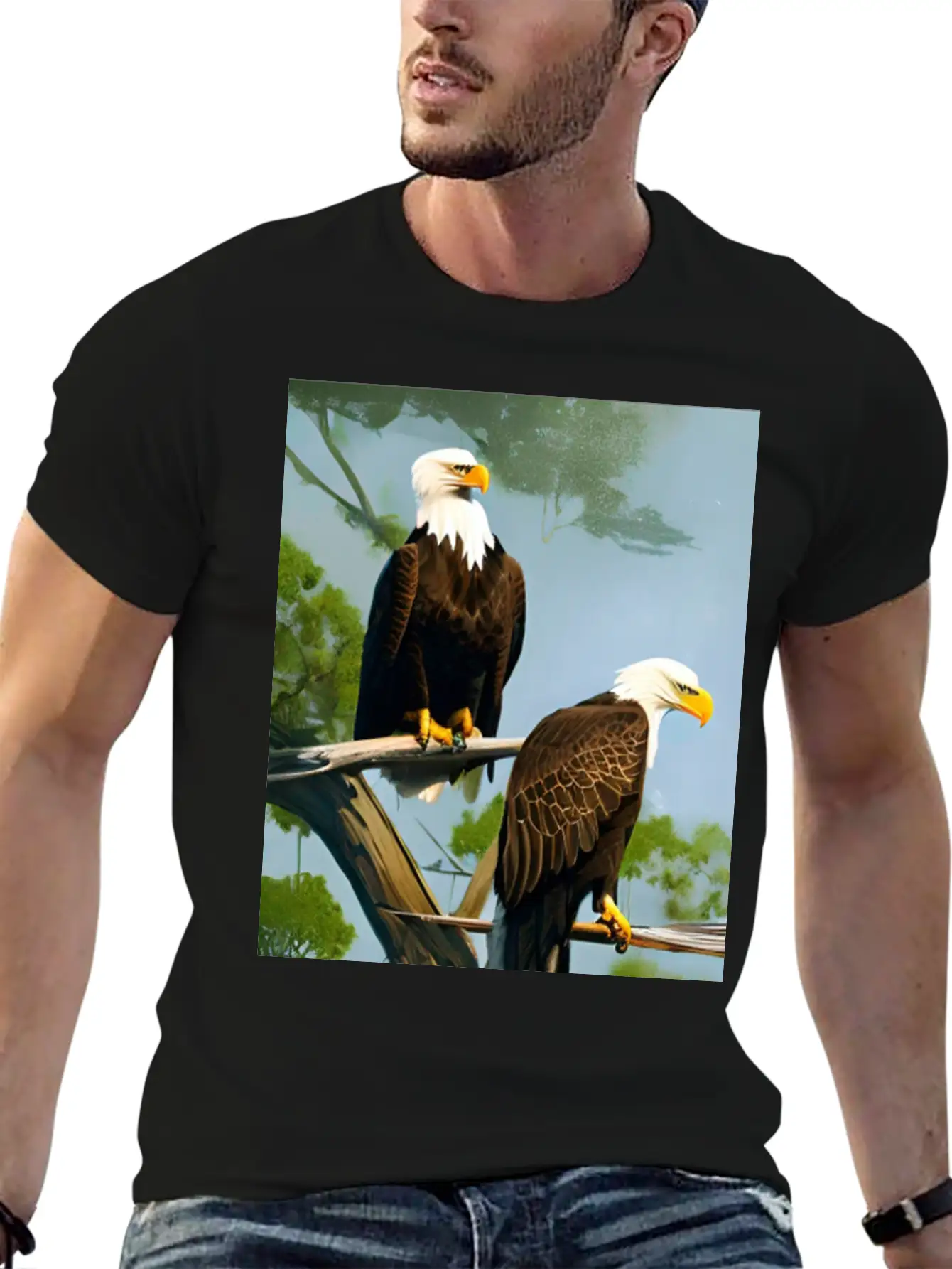 Bald Eagles Breathable Graphic T-Shirt – Perfect For Casual Days