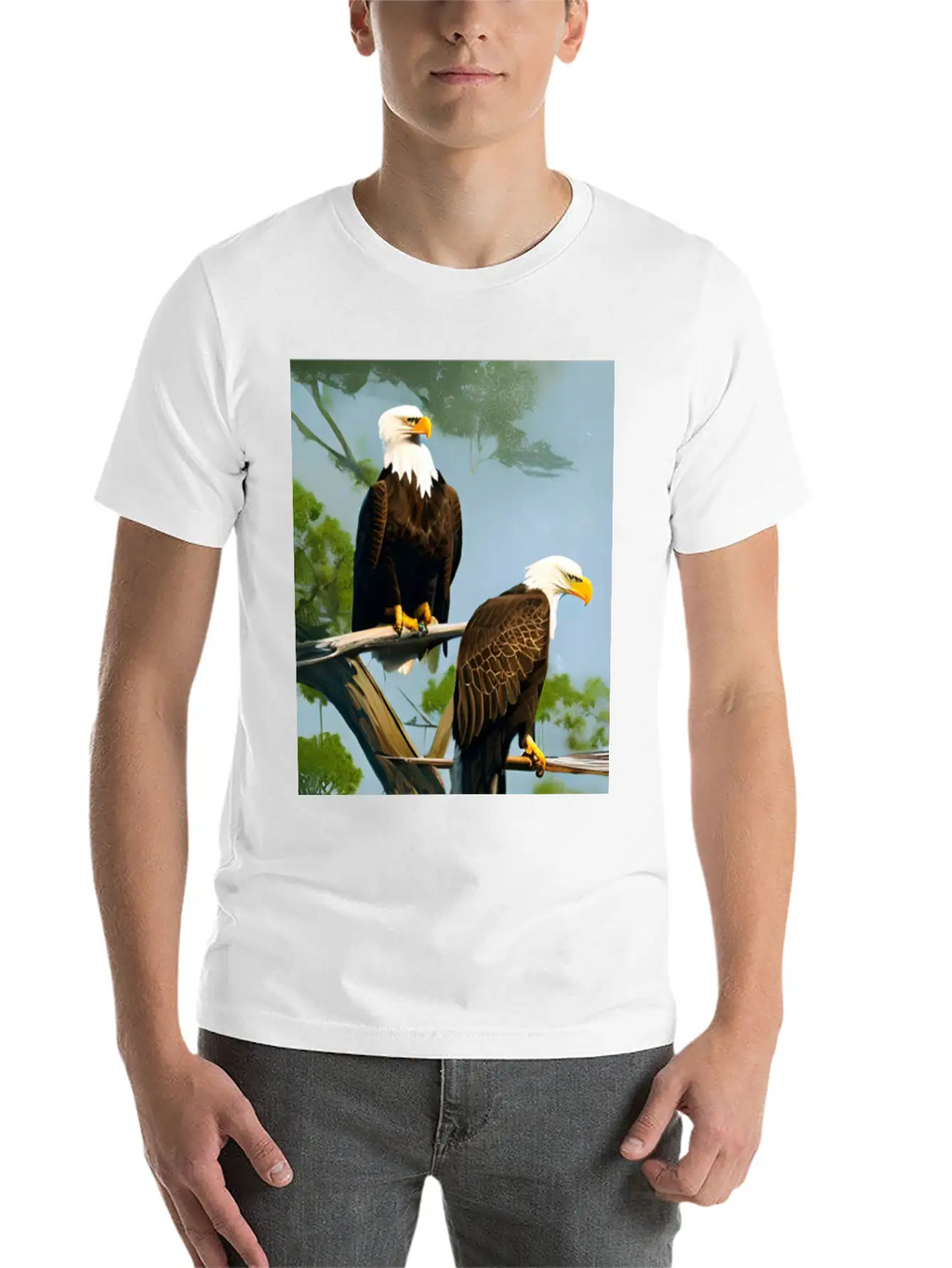 Bald Eagles Breathable Graphic T-Shirt – Perfect For Casual Days