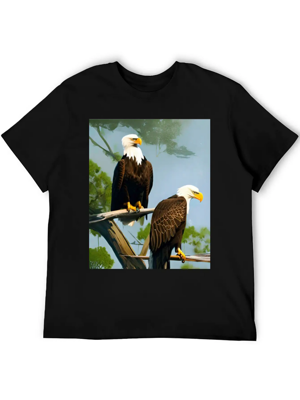 Bald Eagles Breathable Graphic T-Shirt – Perfect For Casual Days