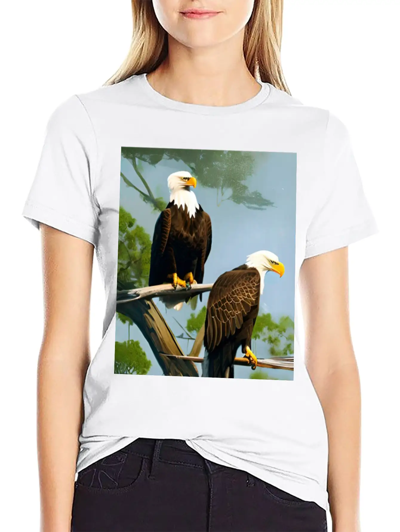 Bald Eagles Breathable Graphic T-Shirt – Perfect For Casual Days