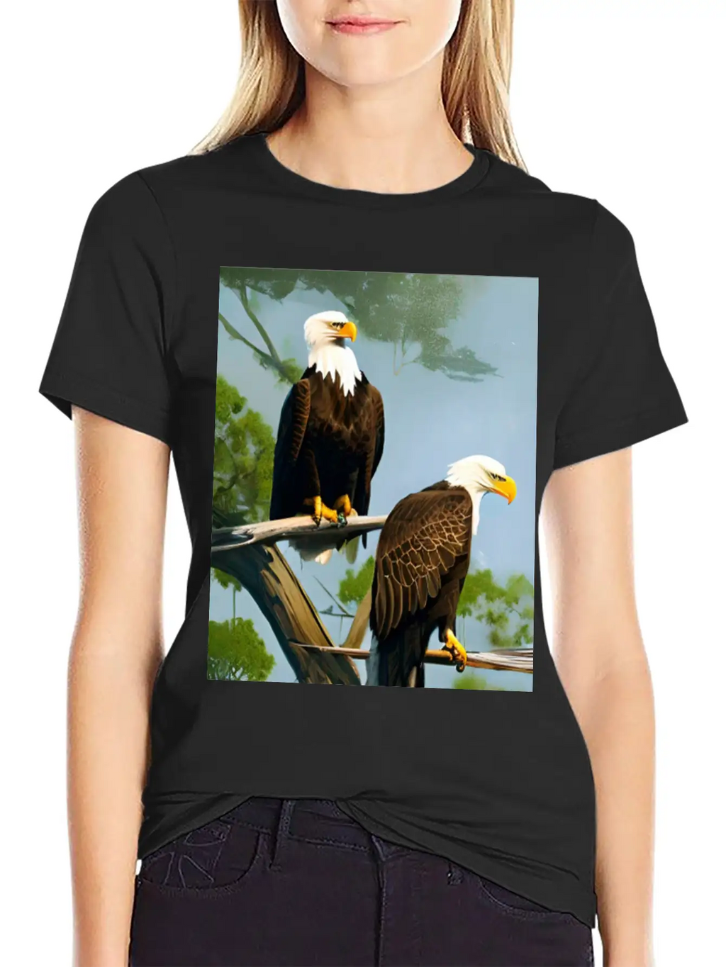 Bald Eagles Breathable Graphic T-Shirt – Perfect For Casual Days