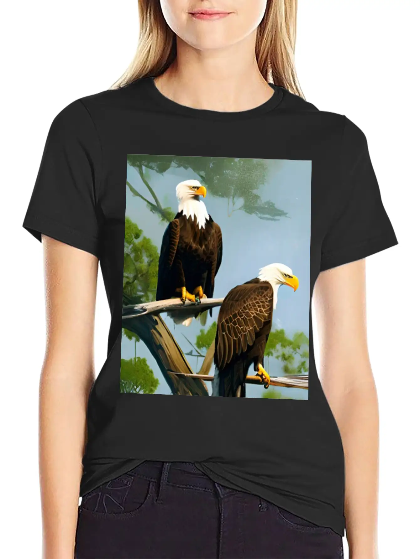 Bald Eagles Breathable Graphic T-Shirt – Perfect For Casual Days