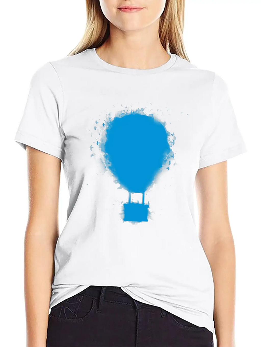 Balloon Blue Essential Cotton Tee For Daily Outfits – Unisex Style