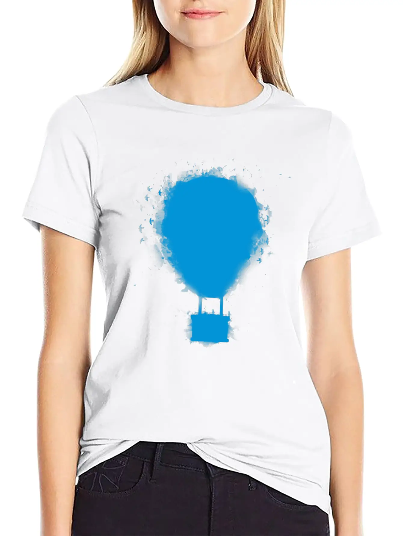Balloon Blue Essential Cotton Tee For Daily Outfits – Unisex Style