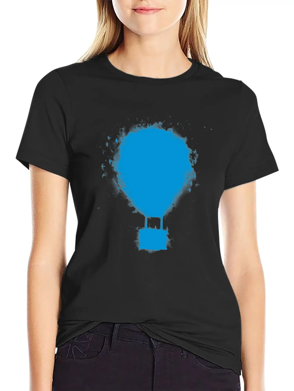 Balloon Blue Essential Cotton Tee For Daily Outfits – Unisex Style