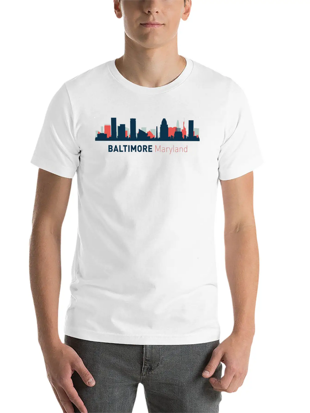 Baltimore, Maryland Breathable Soft Cotton T-Shirt – Timeless Casual Look