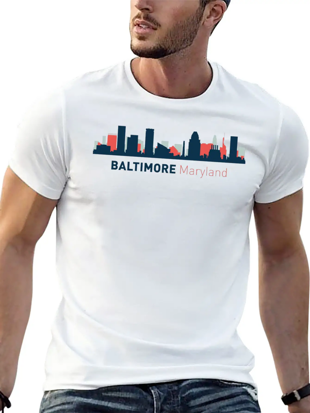 Baltimore, Maryland Breathable Soft Cotton T-Shirt – Timeless Casual Look