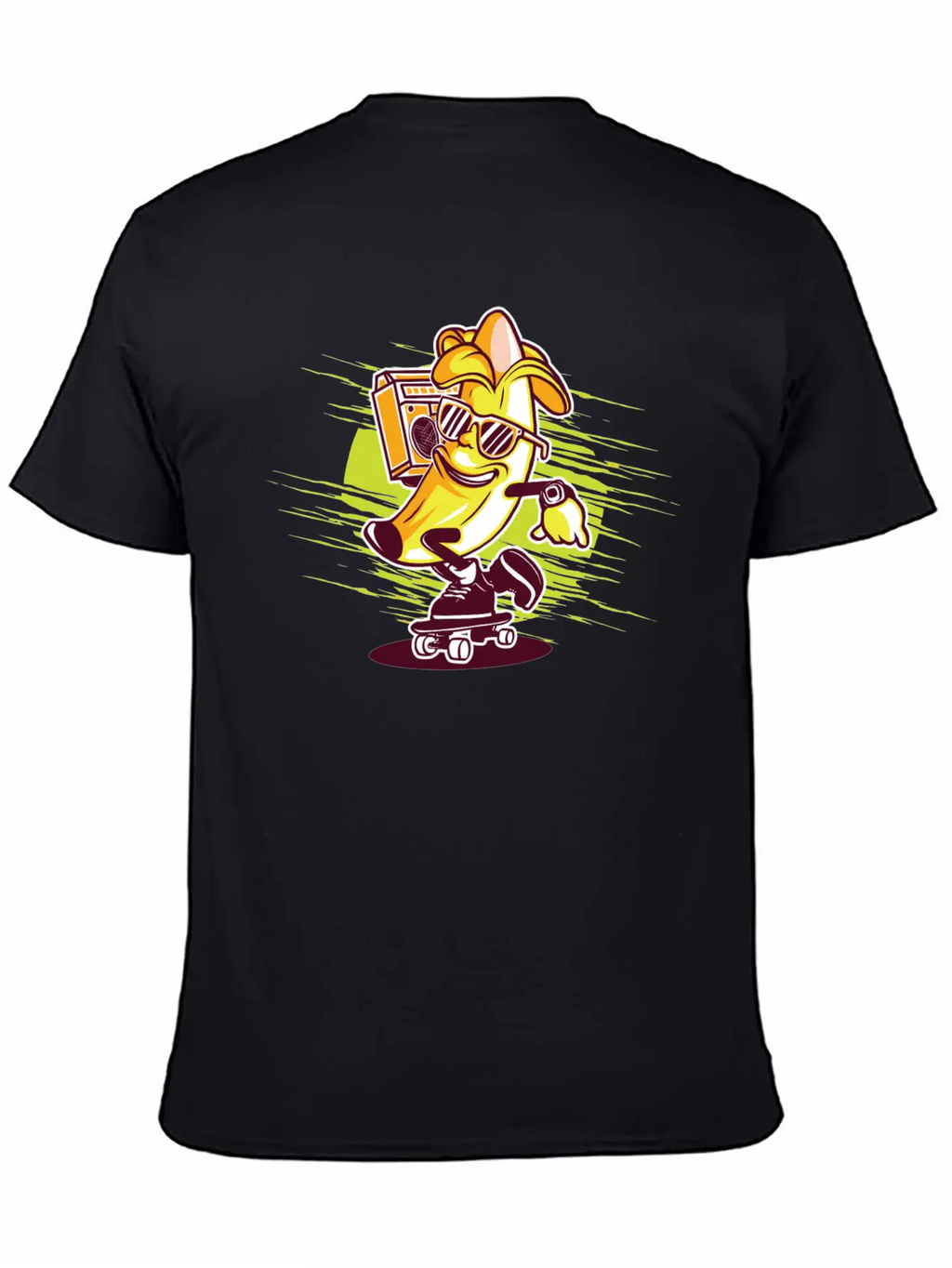 Banana Skateboard Music Classic Cotton Tee – Unisex Comfort For Any Season