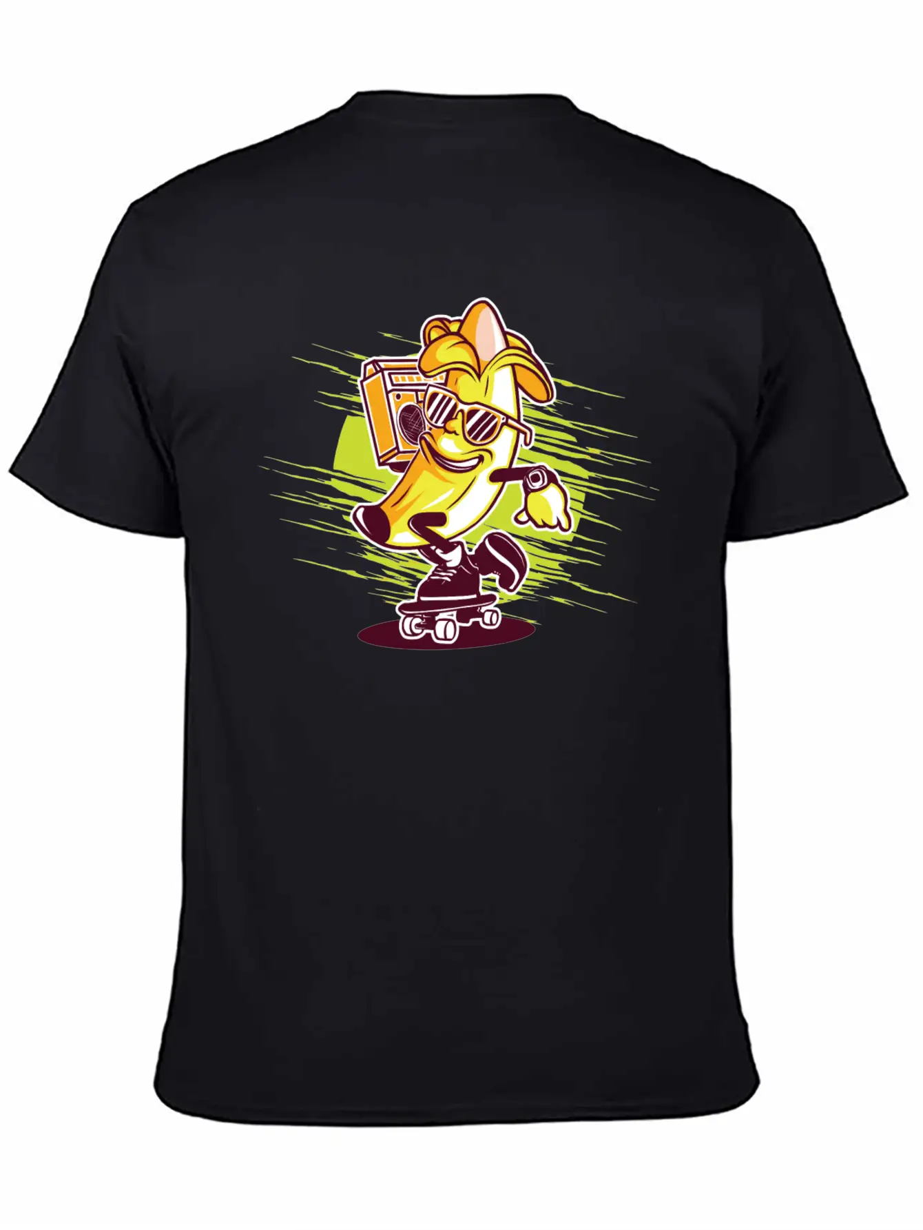 Banana Skateboard Music Classic Cotton Tee – Unisex Comfort For Any Season
