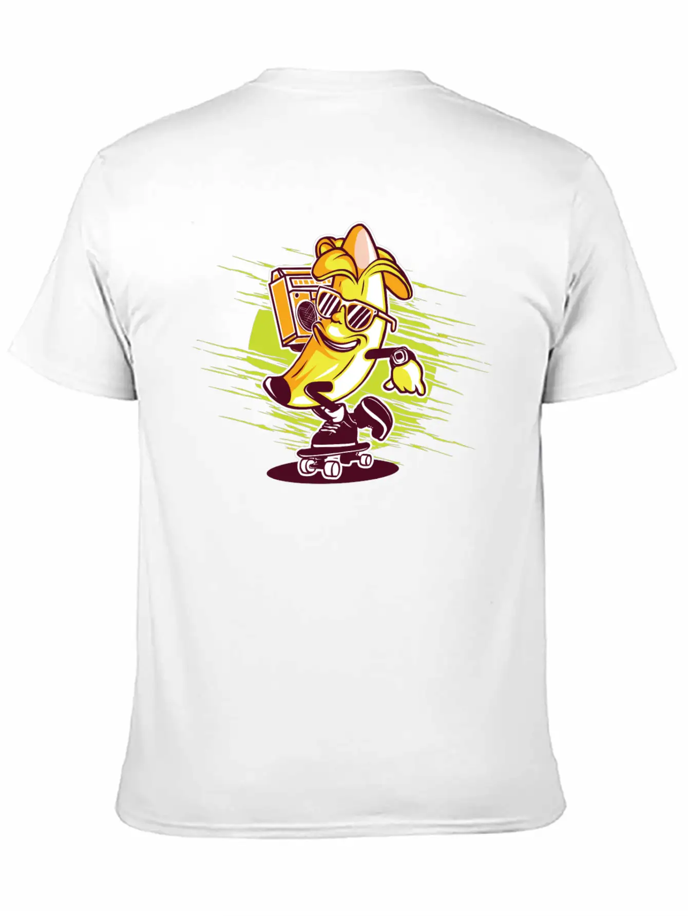 Banana Skateboard Music Classic Cotton Tee – Unisex Comfort For Any Season