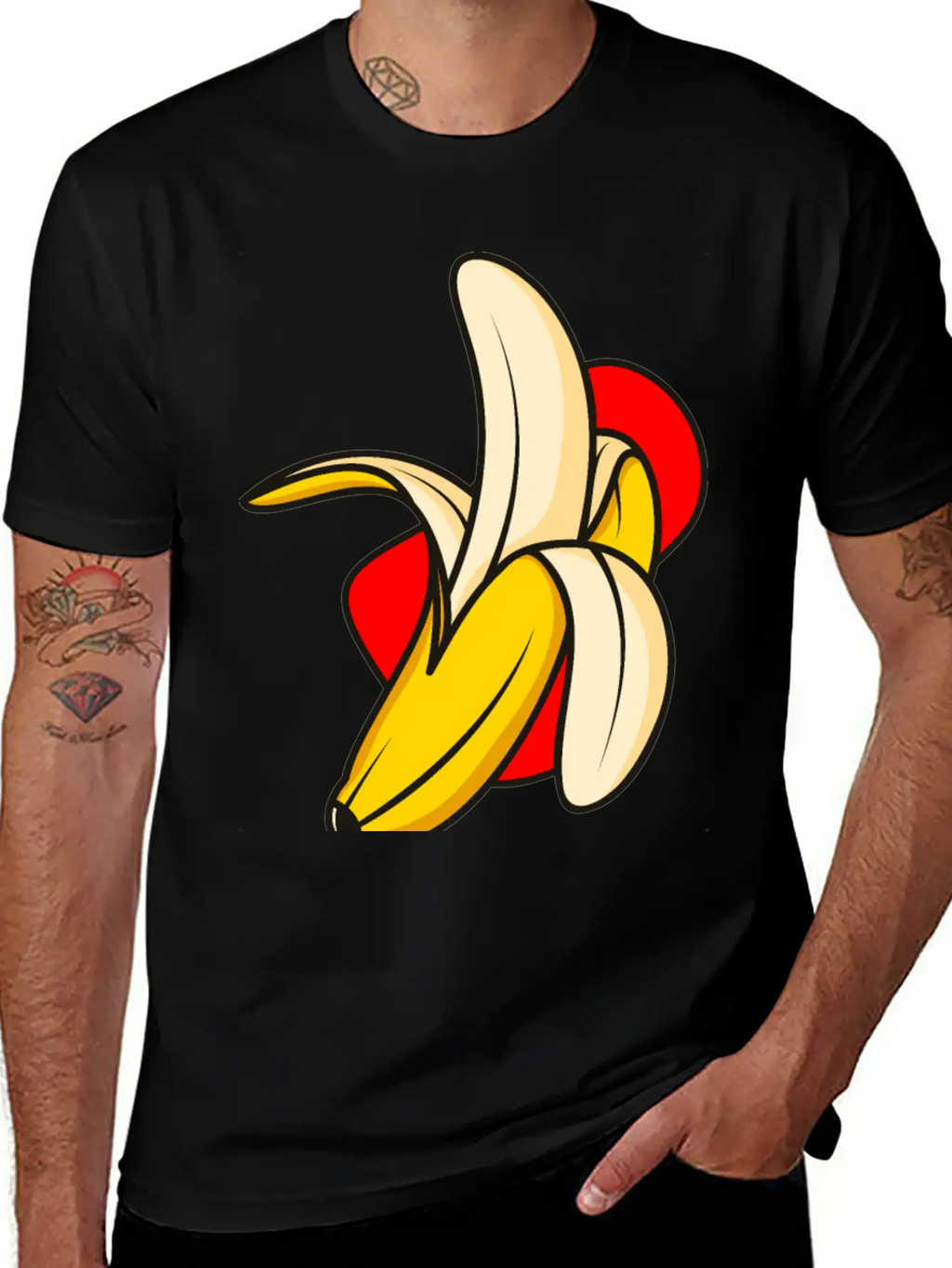 Banana Vector Illustration Classic Cotton Tee – Unisex Comfort For Any Season