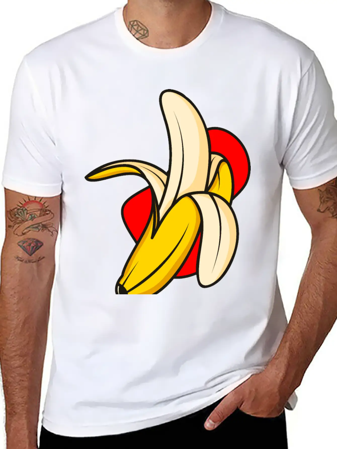 Banana Vector Illustration Classic Cotton Tee – Unisex Comfort For Any Season