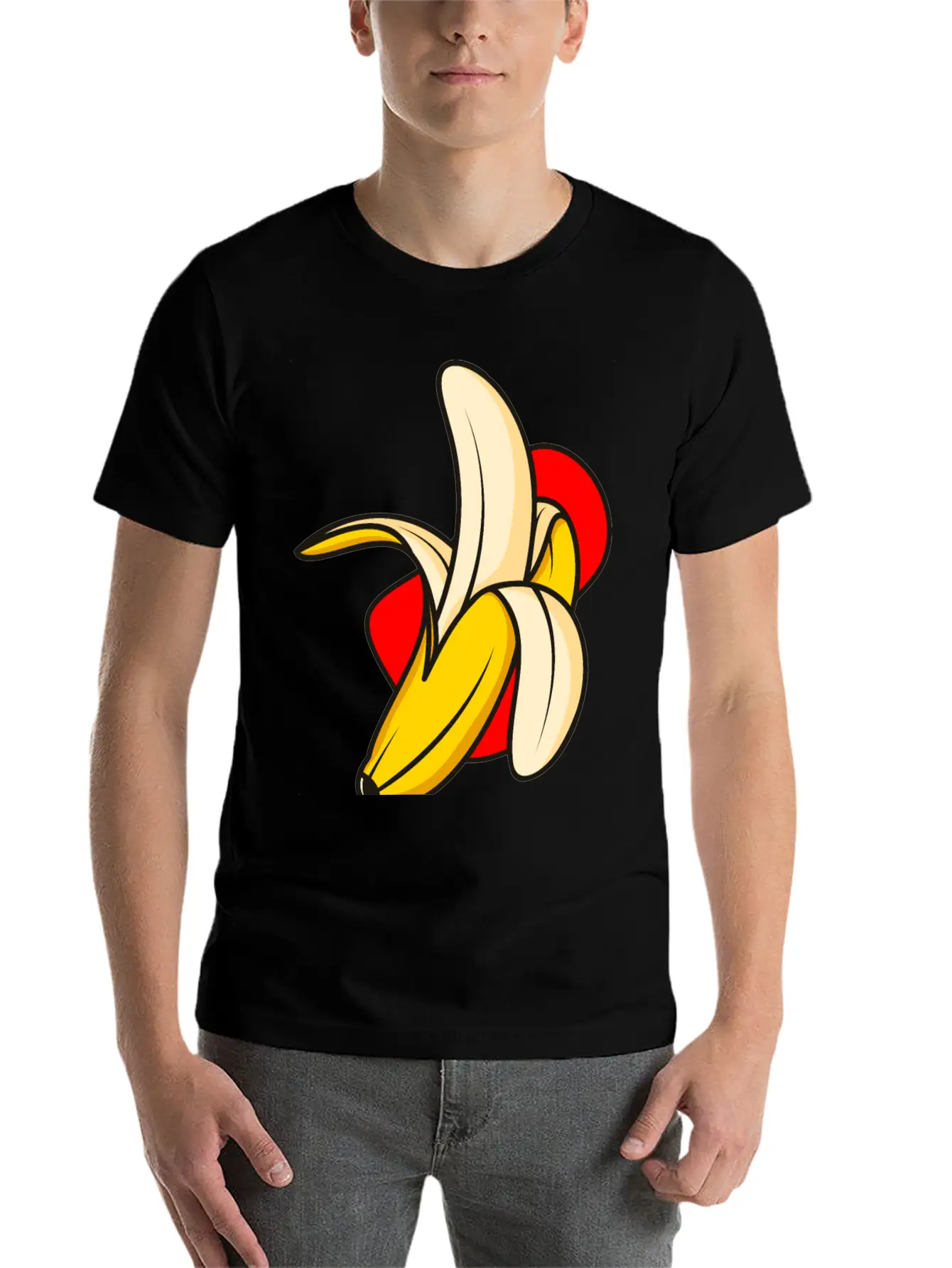 Banana Vector Illustration Classic Cotton Tee – Unisex Comfort For Any Season