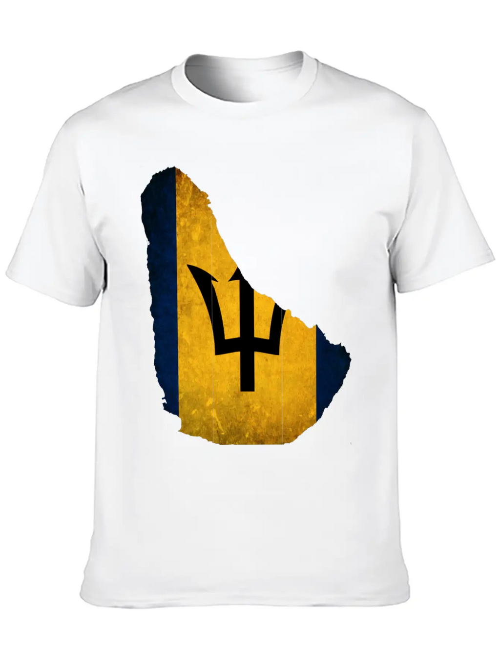 Barbados Flag Map Unisex Casual T-Shirt – Clean Design For Daily Comfort