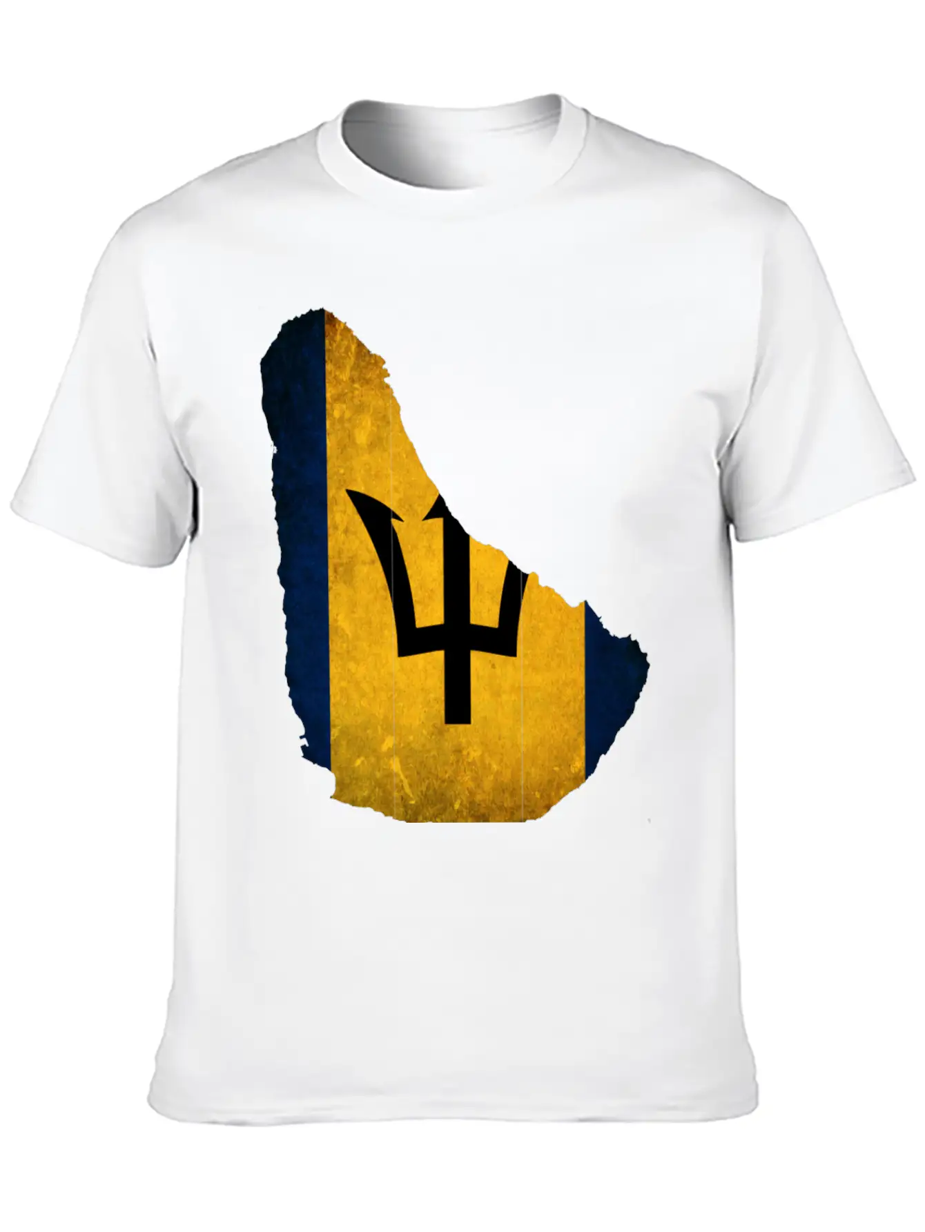 Barbados Flag Map Unisex Casual T-Shirt – Clean Design For Daily Comfort
