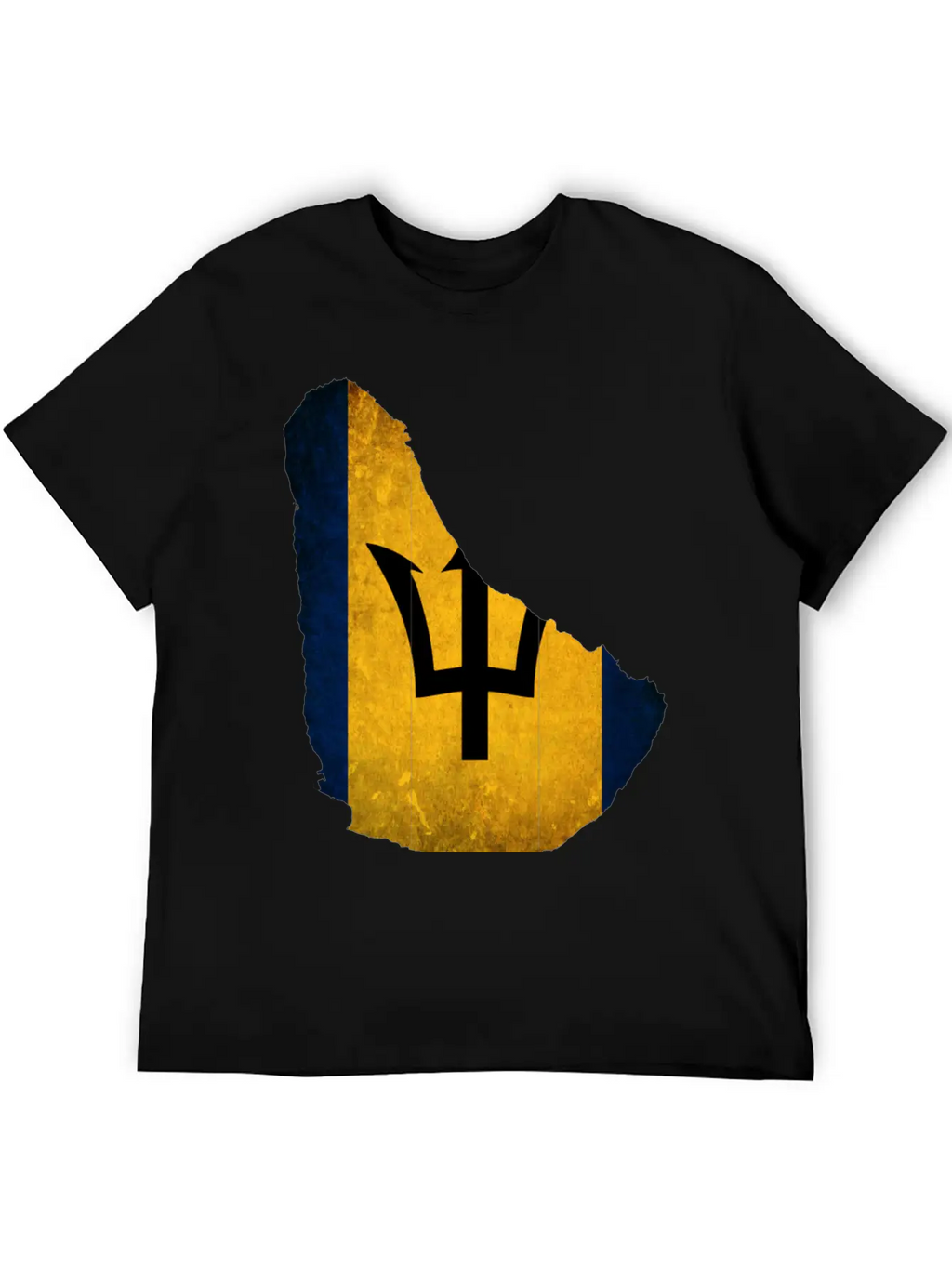 Barbados Flag Map Unisex Casual T-Shirt – Clean Design For Daily Comfort