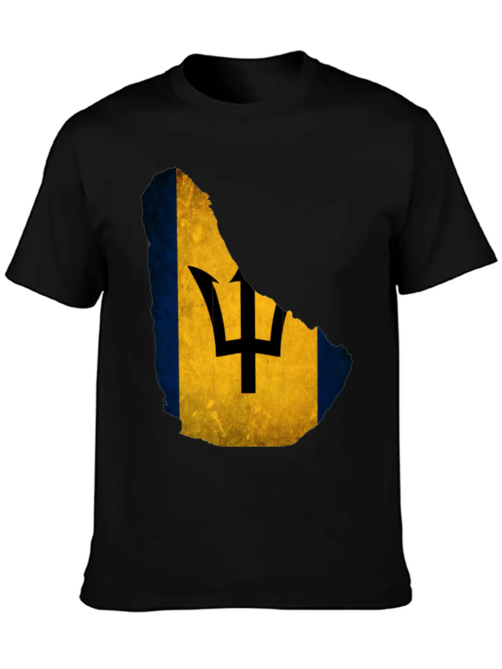Barbados Flag Map Unisex Casual T-Shirt – Clean Design For Daily Comfort