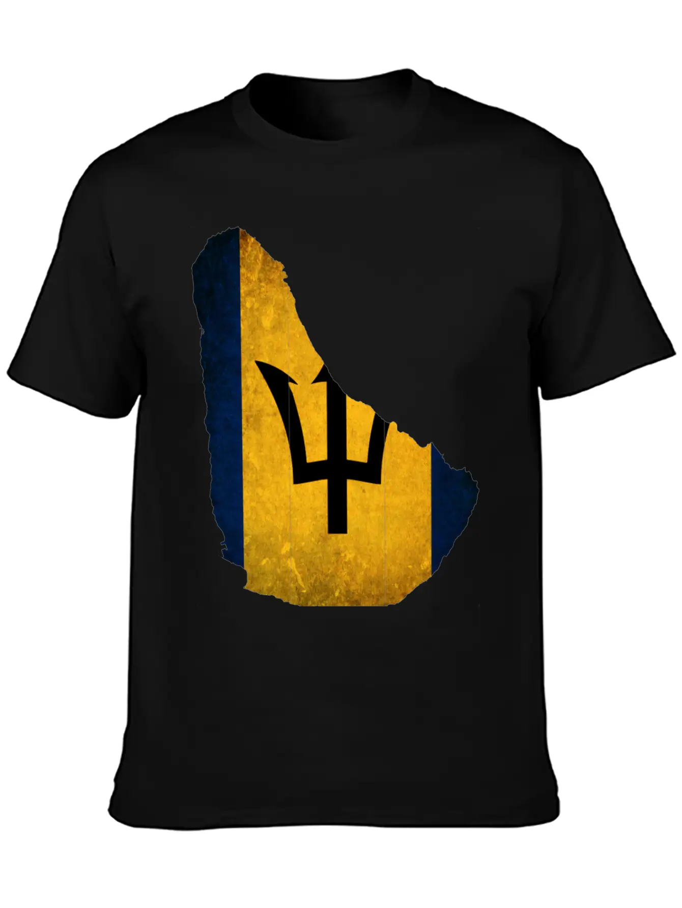 Barbados Flag Map Unisex Casual T-Shirt – Clean Design For Daily Comfort