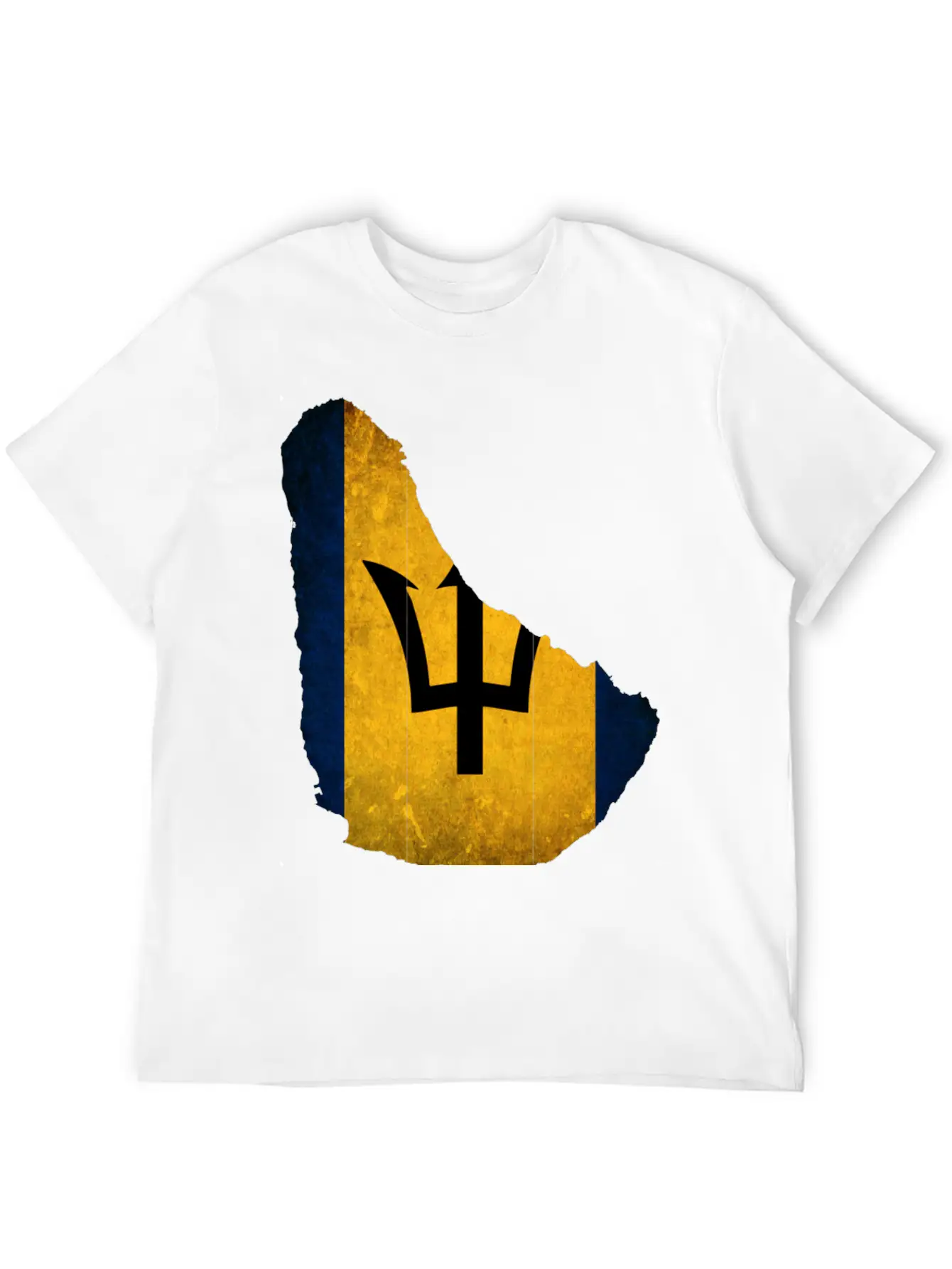 Barbados Flag Map Unisex Casual T-Shirt – Clean Design For Daily Comfort
