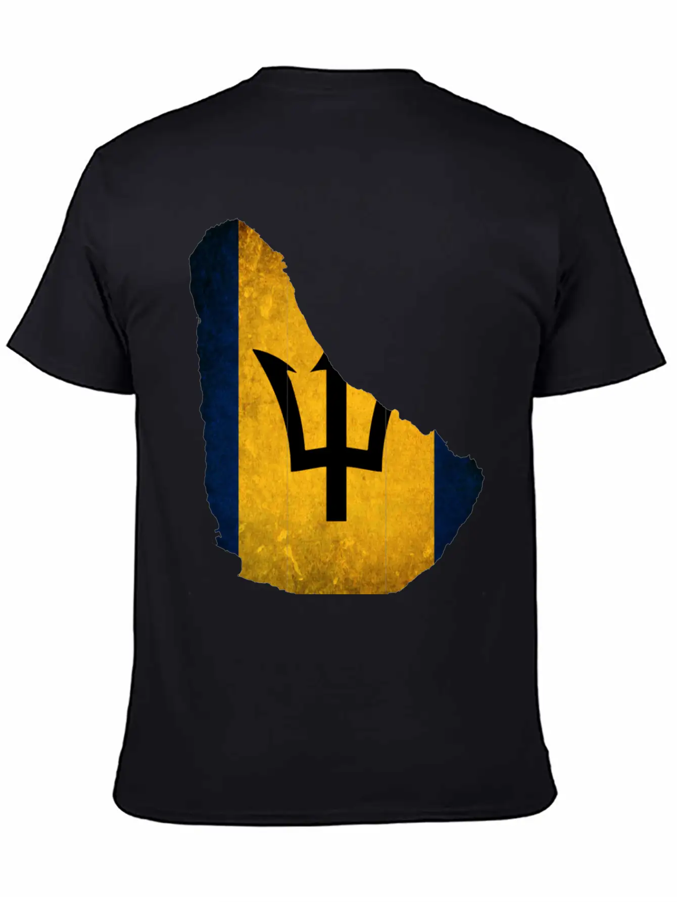 Barbados Flag Map Unisex Casual T-Shirt – Clean Design For Daily Comfort