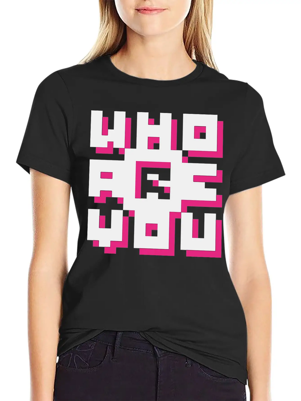 Barcode / Who Are You? Minimal Design Art Breathable Graphic T-Shirt – Perfect For Casual Days