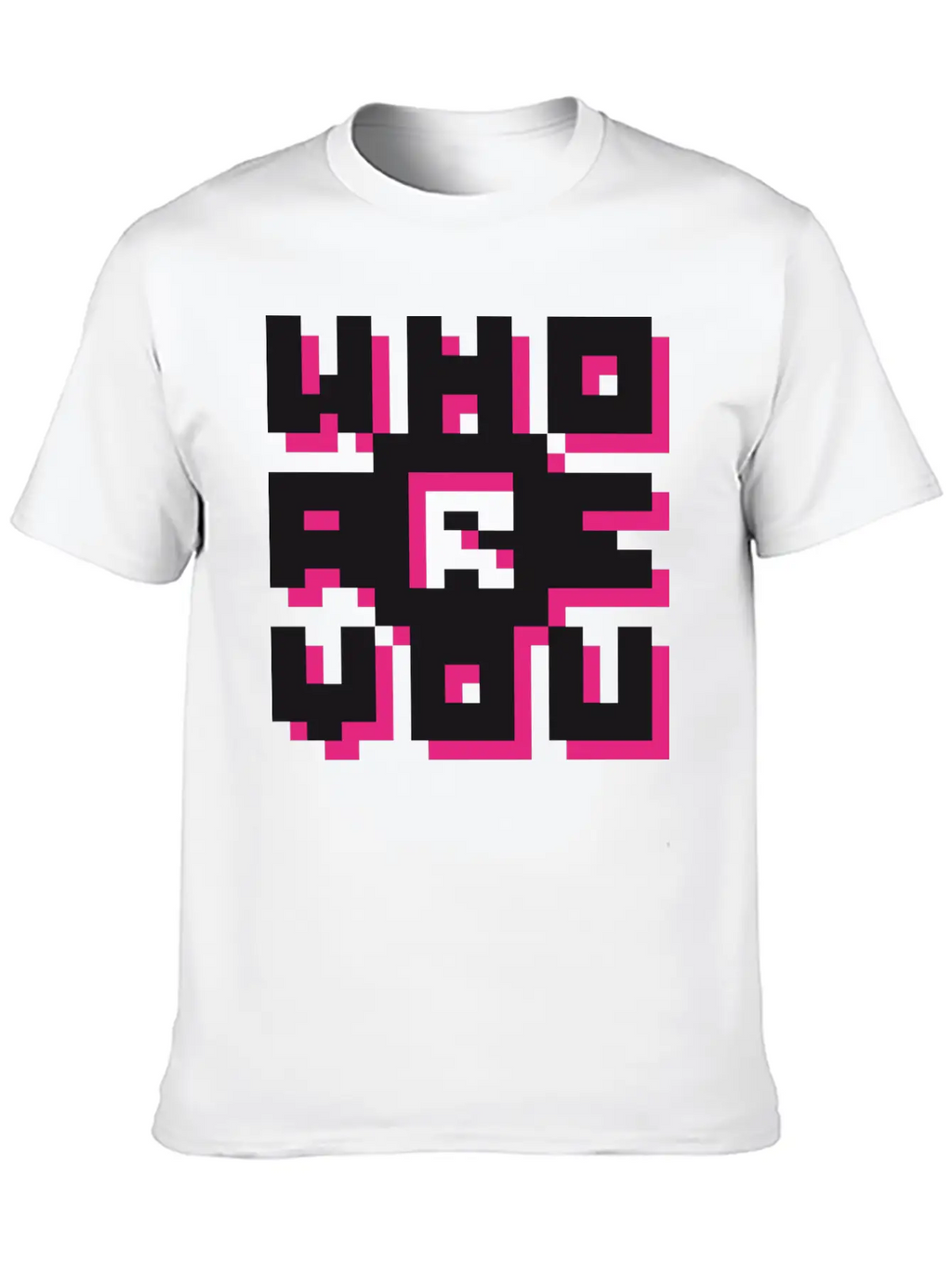 Barcode / Who Are You? Minimal Design Art Breathable Graphic T-Shirt – Perfect For Casual Days