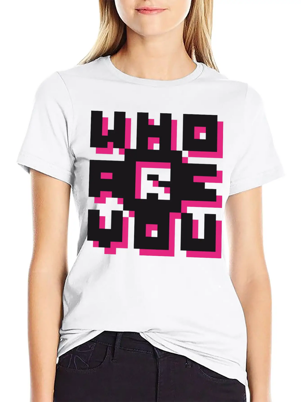Barcode / Who Are You? Minimal Design Art Breathable Graphic T-Shirt – Perfect For Casual Days