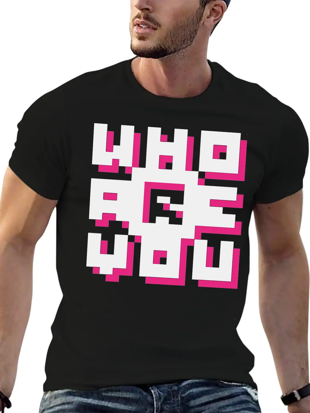 Barcode / Who Are You? Minimal Design Art Breathable Graphic T-Shirt – Perfect For Casual Days