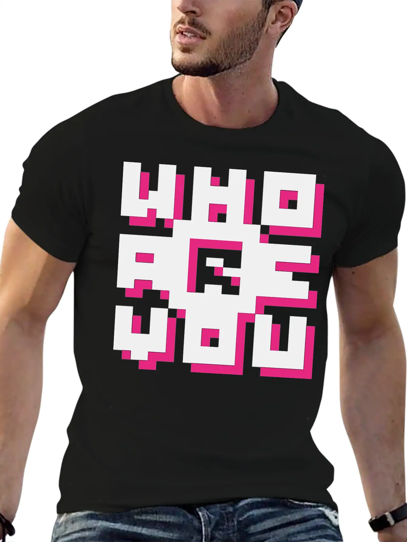 Barcode / Who Are You? Minimal Design Art Breathable Graphic T-Shirt – Perfect For Casual Days