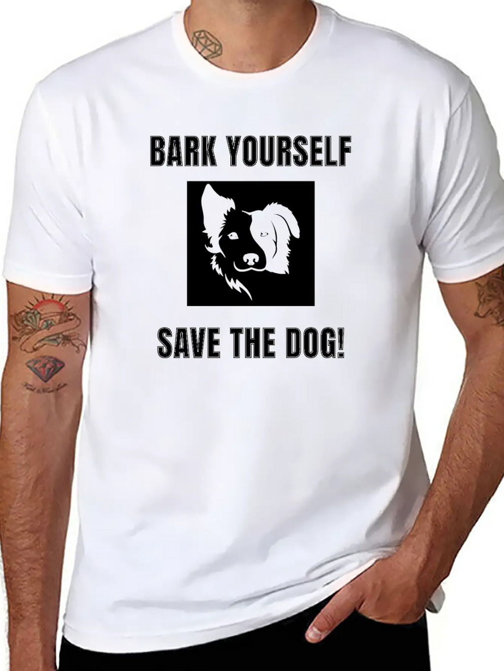 Bark Yourself Save The Dog Unisex Casual T-Shirt – Clean Design For Daily Comfort