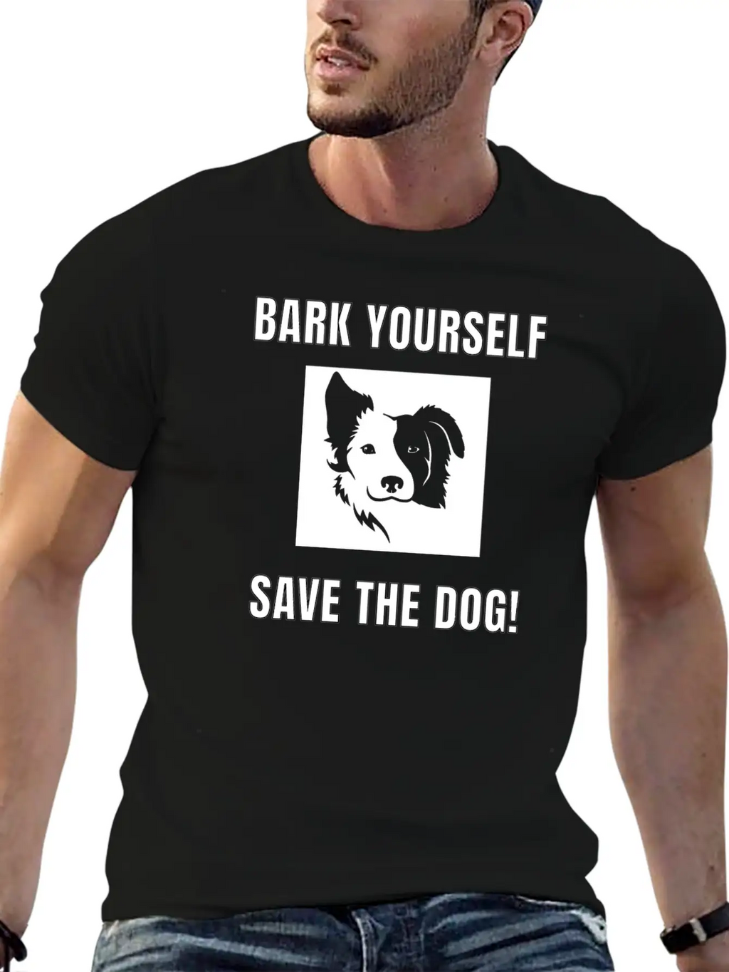 Bark Yourself Save The Dog Unisex Casual T-Shirt – Clean Design For Daily Comfort