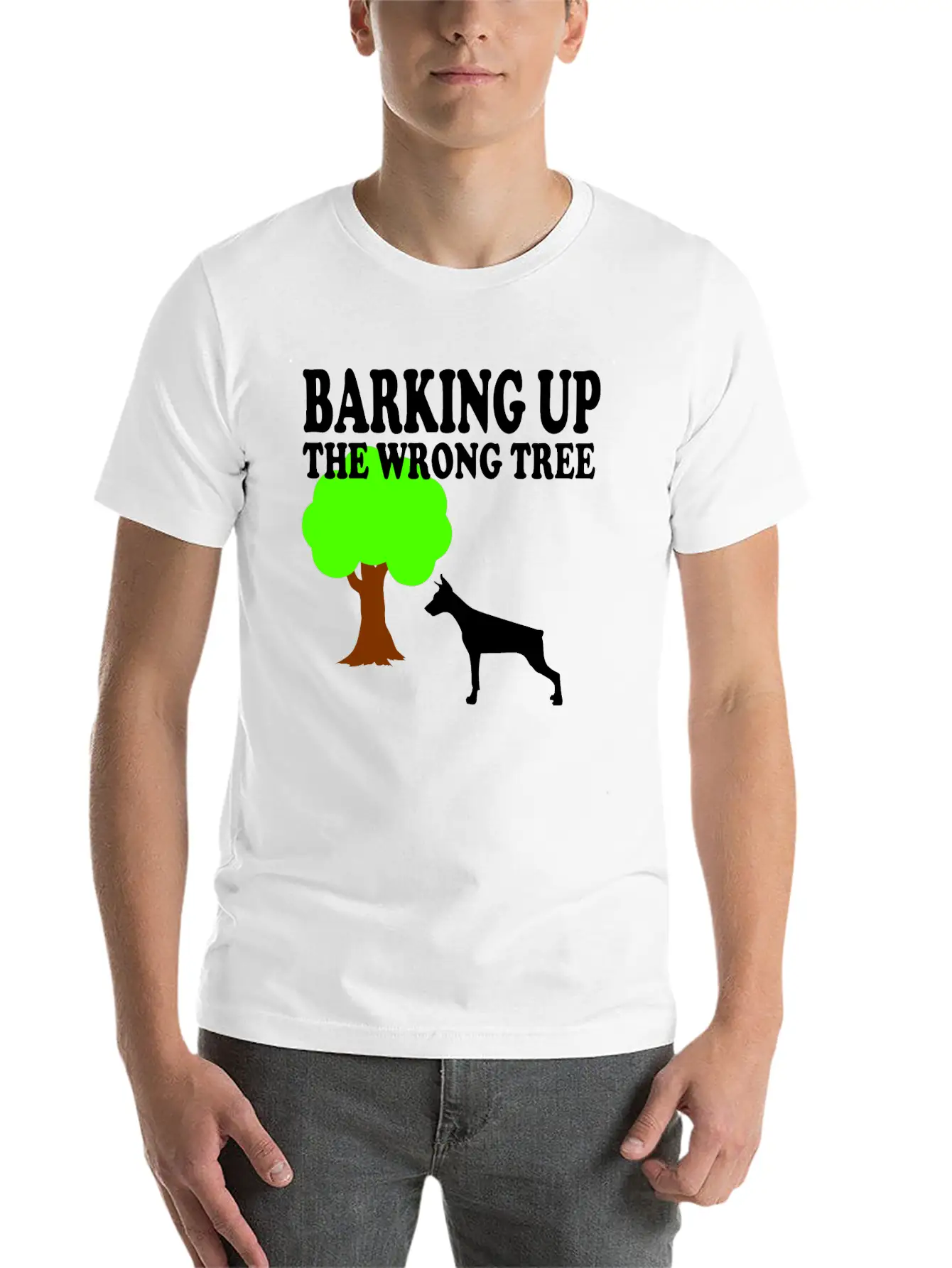 Barking Up The Wrong Tree Stylish Everyday T-Shirt – Unisex Basic Cotton Tee