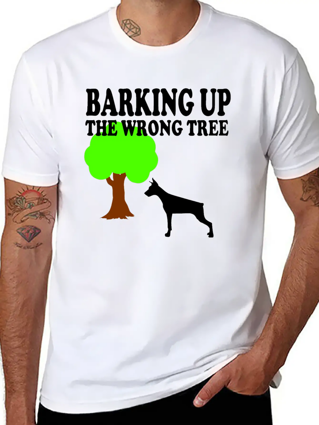 Barking Up The Wrong Tree Stylish Everyday T-Shirt – Unisex Basic Cotton Tee