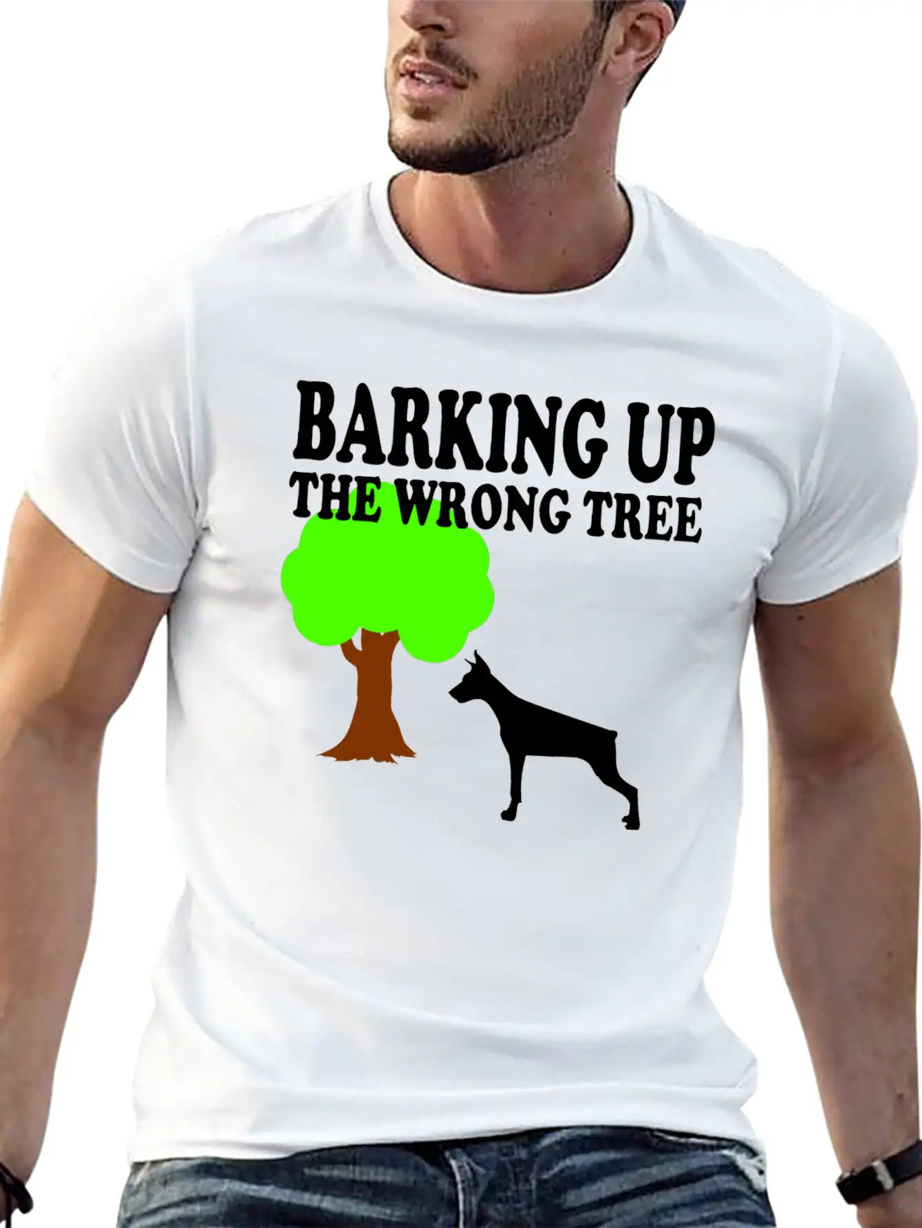 Barking Up The Wrong Tree Stylish Everyday T-Shirt – Unisex Basic Cotton Tee